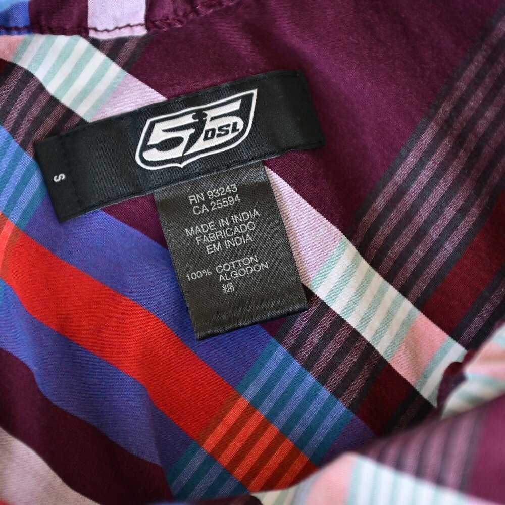 Vintage Diesel (Archival 55DSL) Y2K Plaid Mini Dress-Size Small - Picture 3 of 14